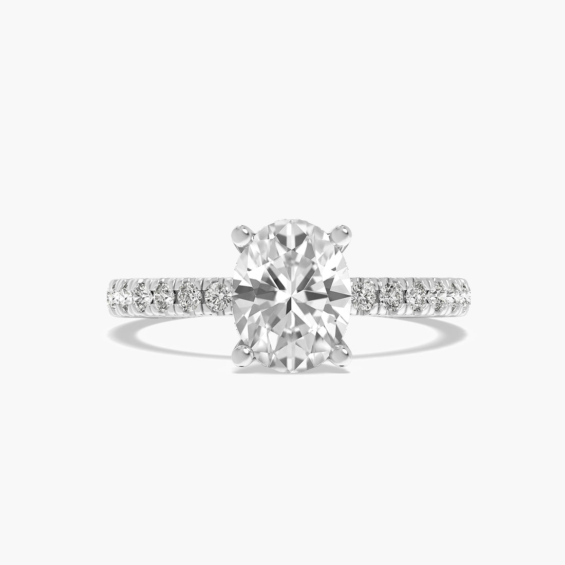 Oval Pavé Lab Grown Diamond Ring