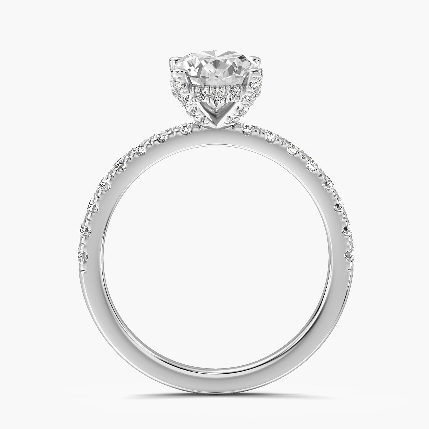 Oval Pavé Lab Grown Diamond Ring