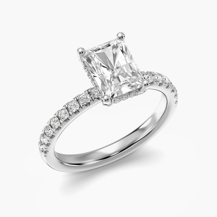 Radiant Pavé Lab Grown Diamond Ring