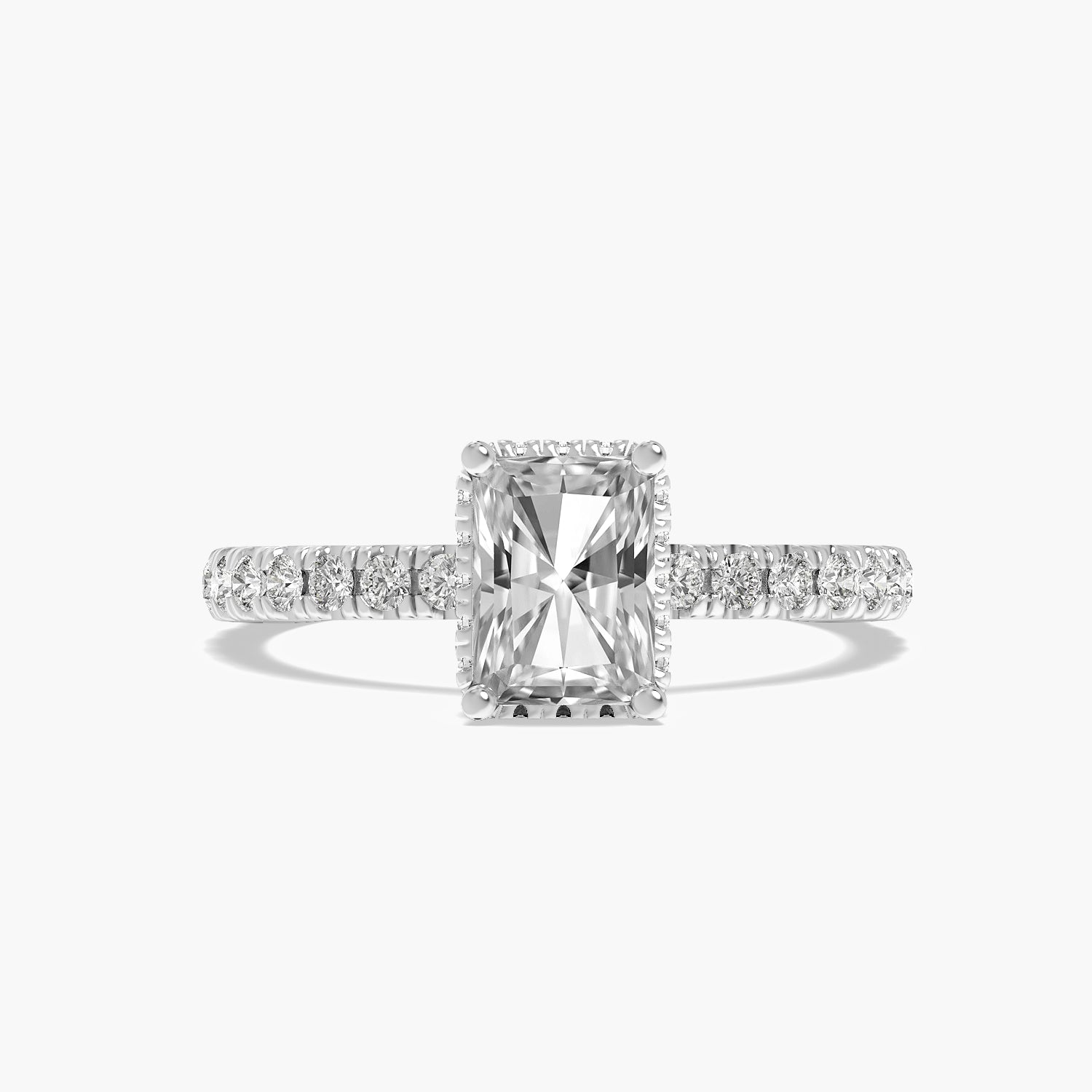 Radiant Pavé Lab Grown Diamond Ring