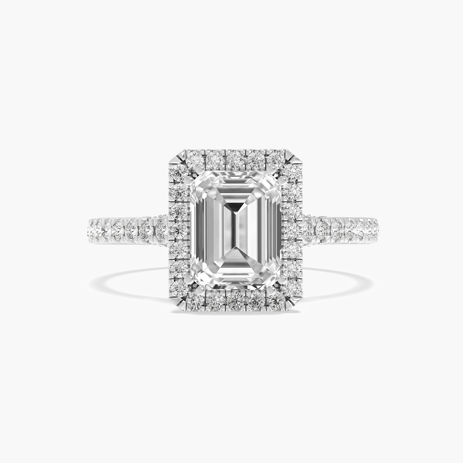 Astra Emerald Halo Lab Grown Diamond Ring