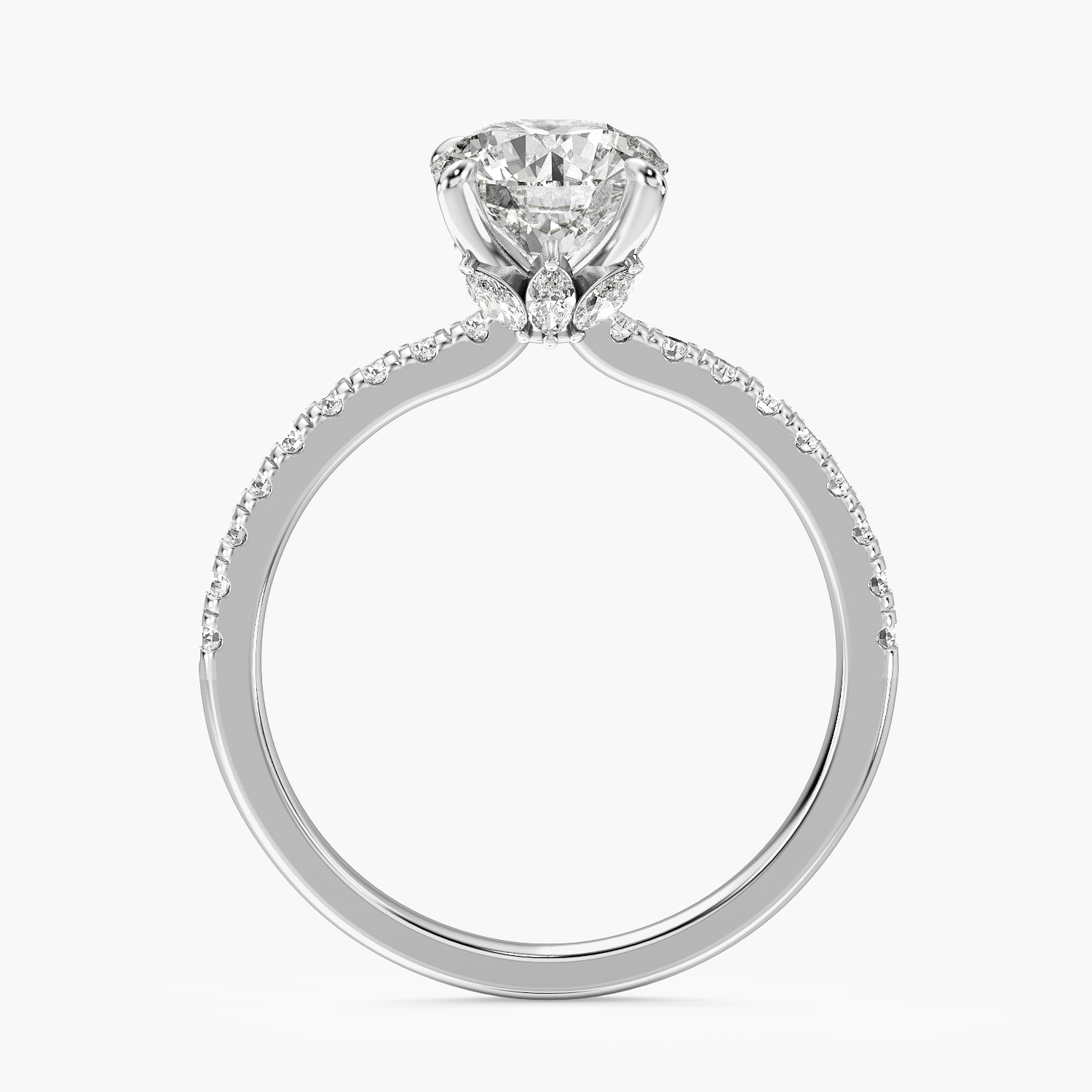Round Cluster Lab Grown Diamond Ring