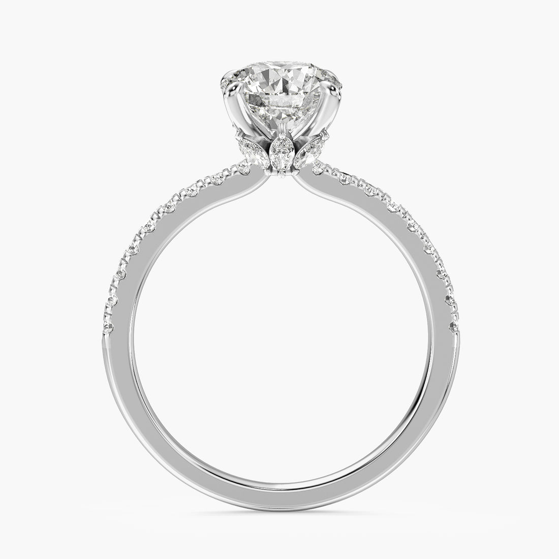 Round Cluster Lab Grown Diamond Ring