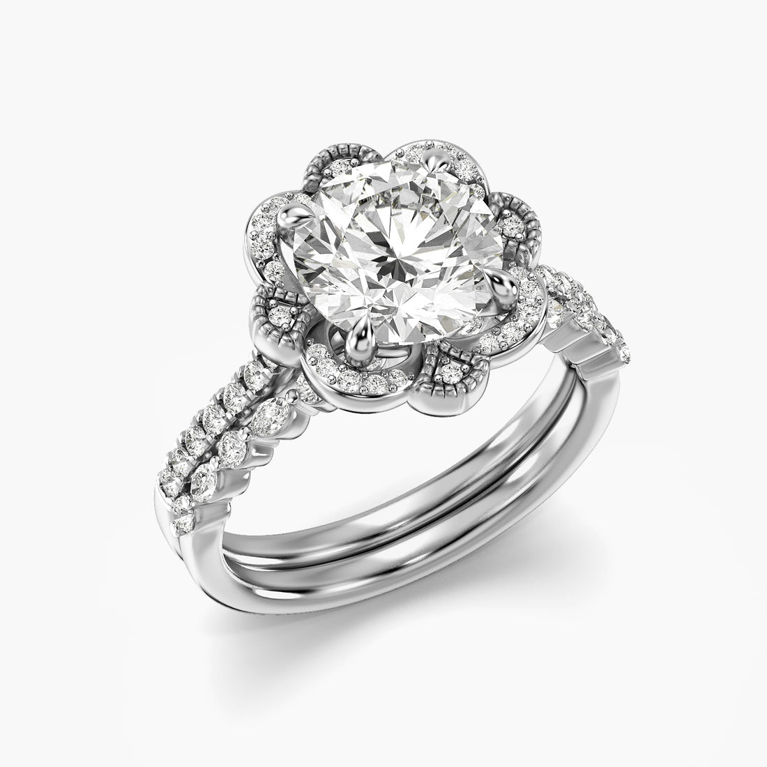Blossom Halo Lab-Grown Diamond Ring