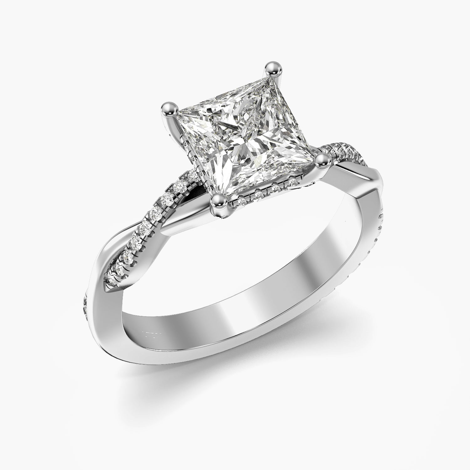 Princess Diamond Twist Ring