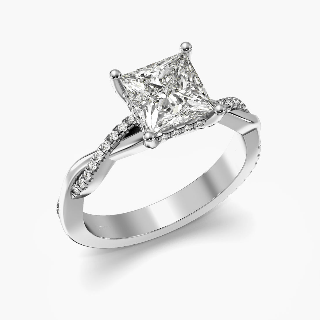 Princess Diamond Twist Ring