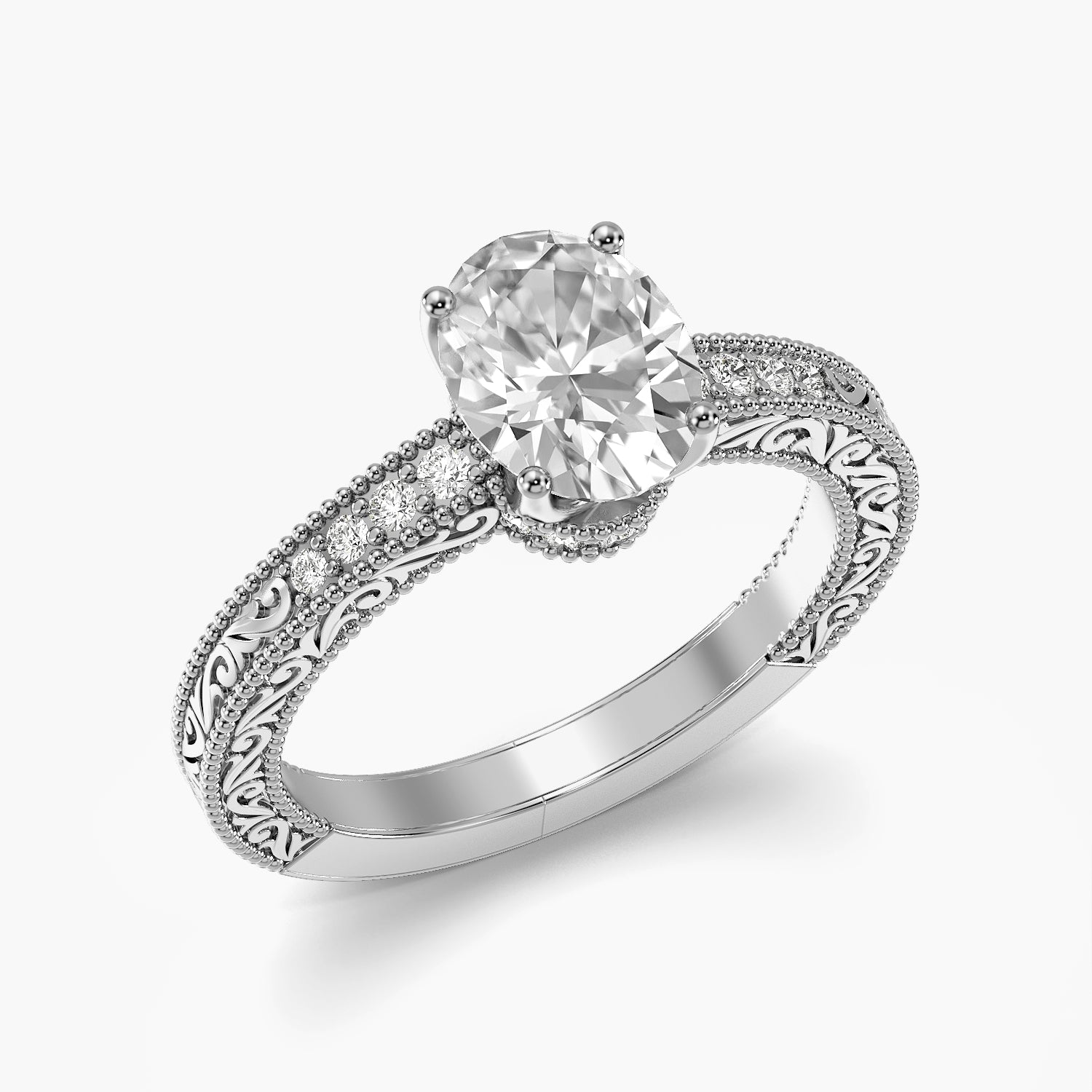 Vintage Oval Solitaire