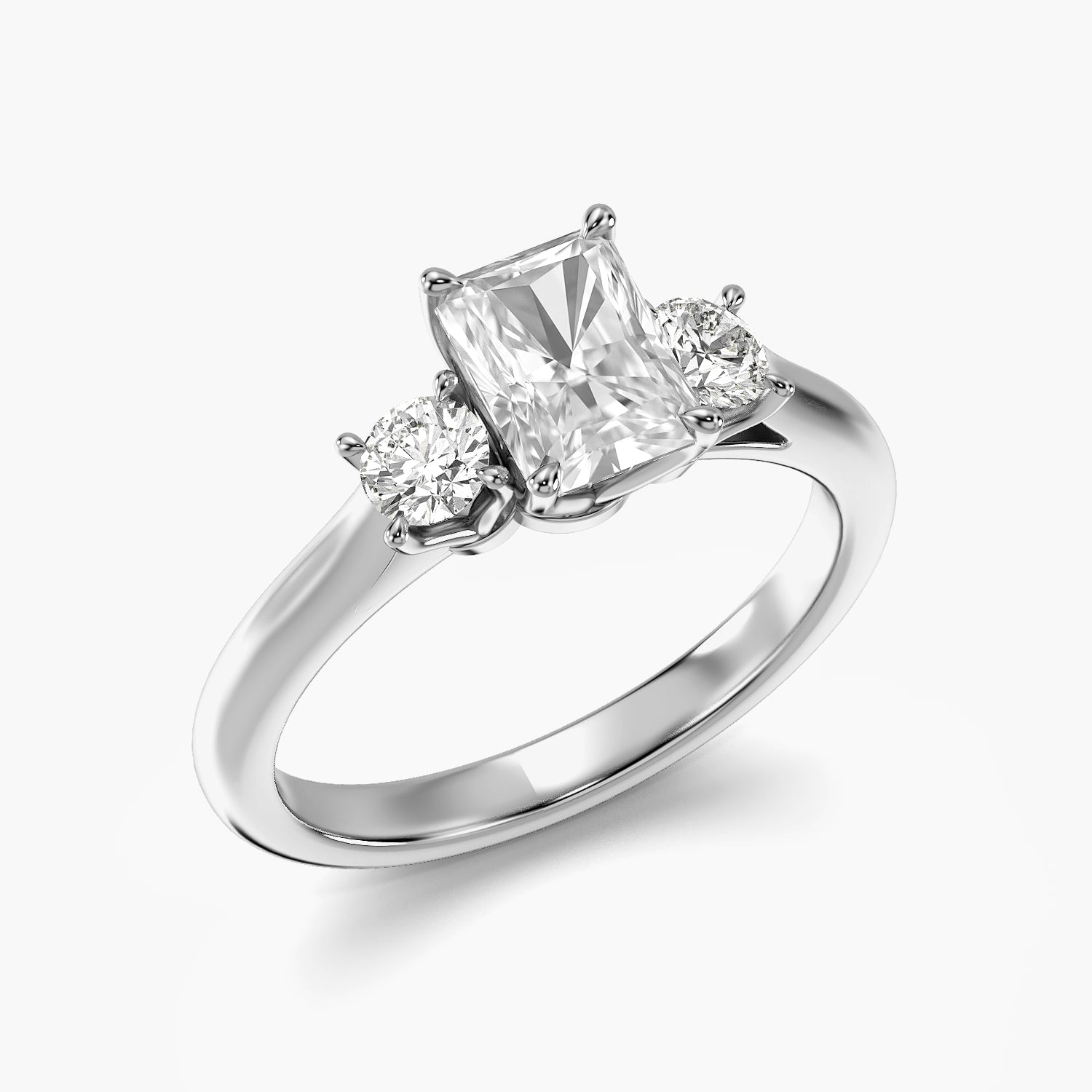 Radiant Three-Stone Ring