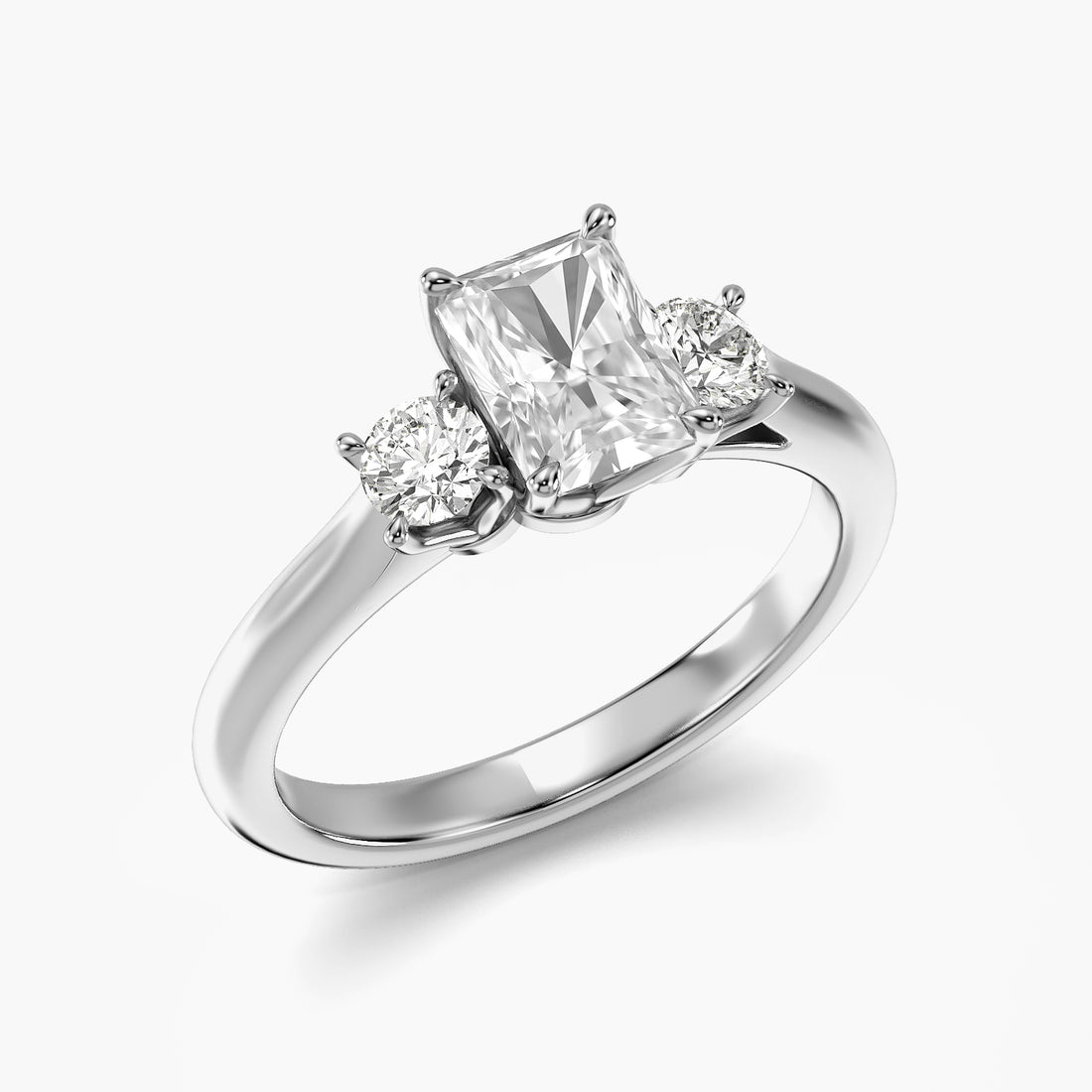 Radiant Three-Stone Ring