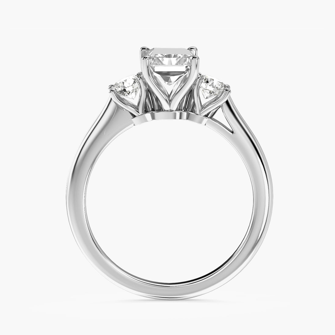 Radiant Three-Stone Ring