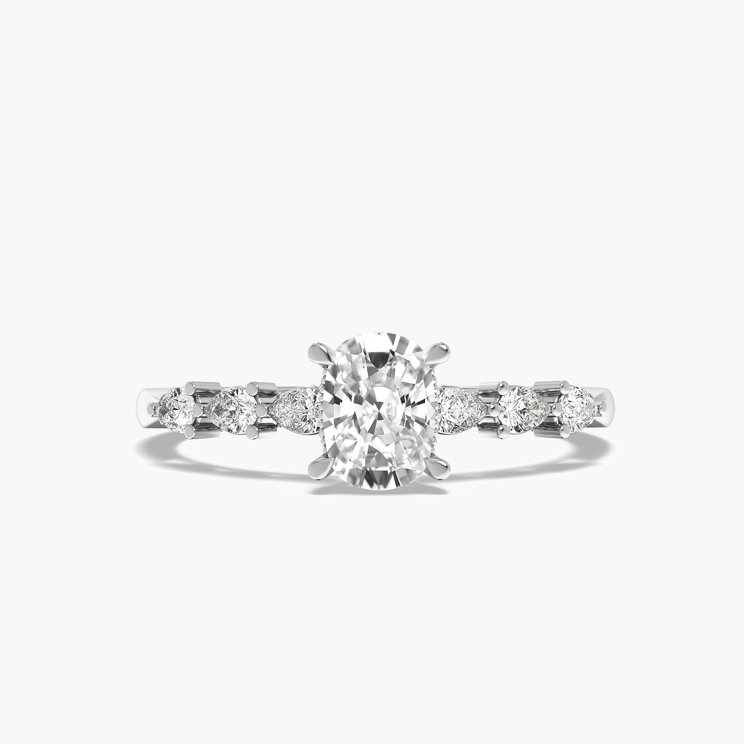 Cushion Vintage Cluster Ring
