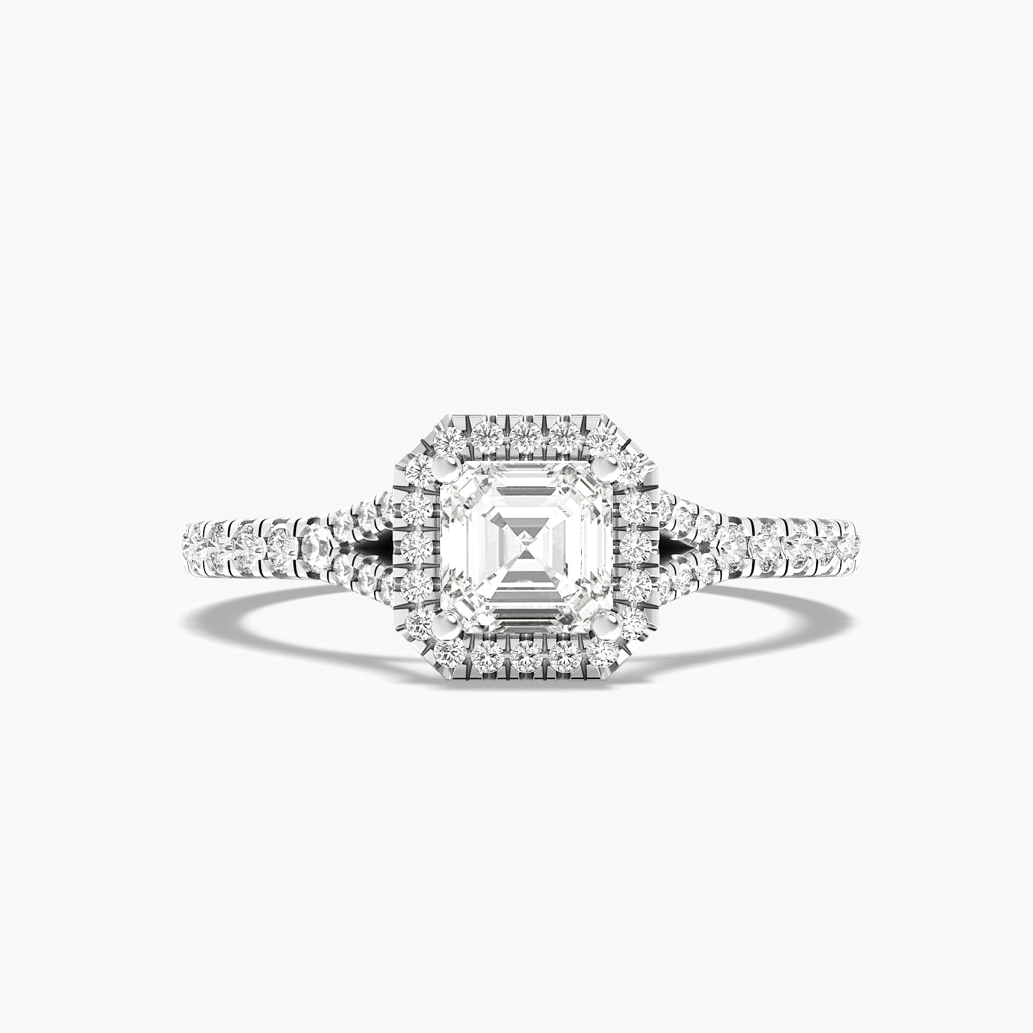 Asscher Halo Ring