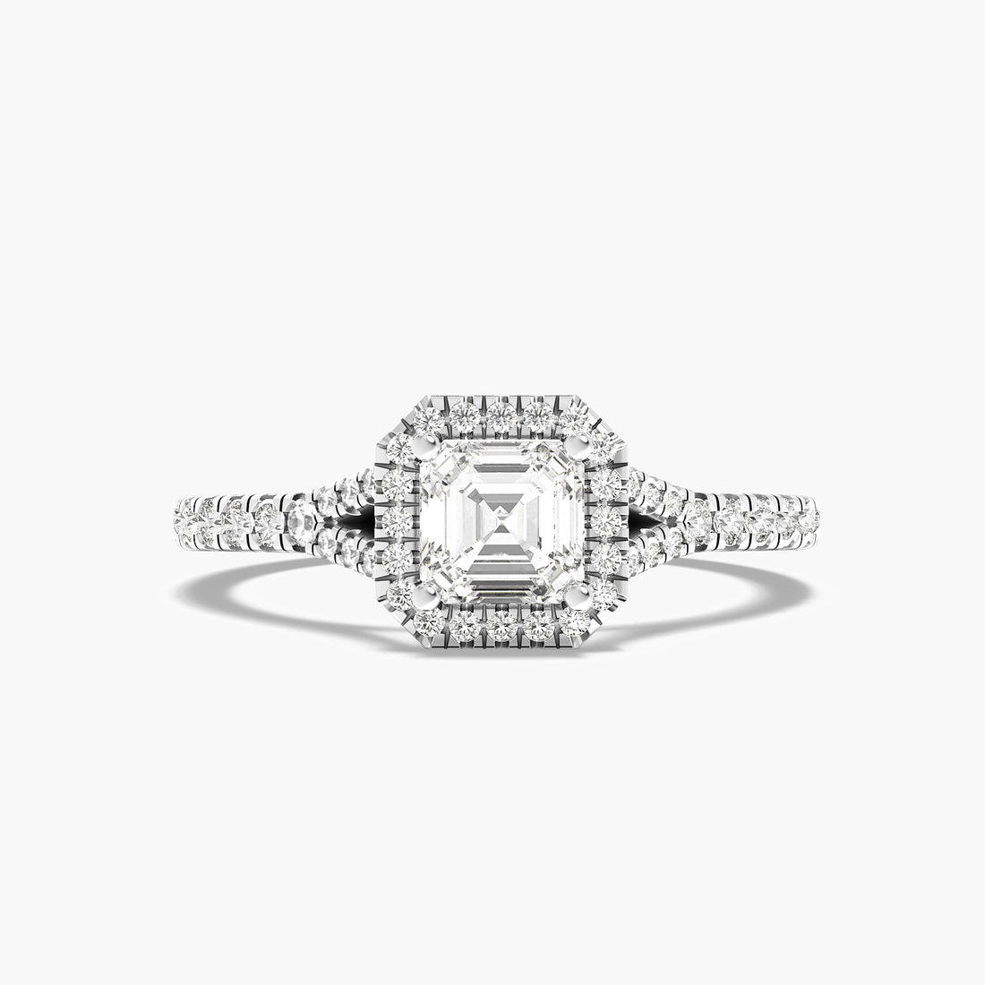 Asscher Halo Ring