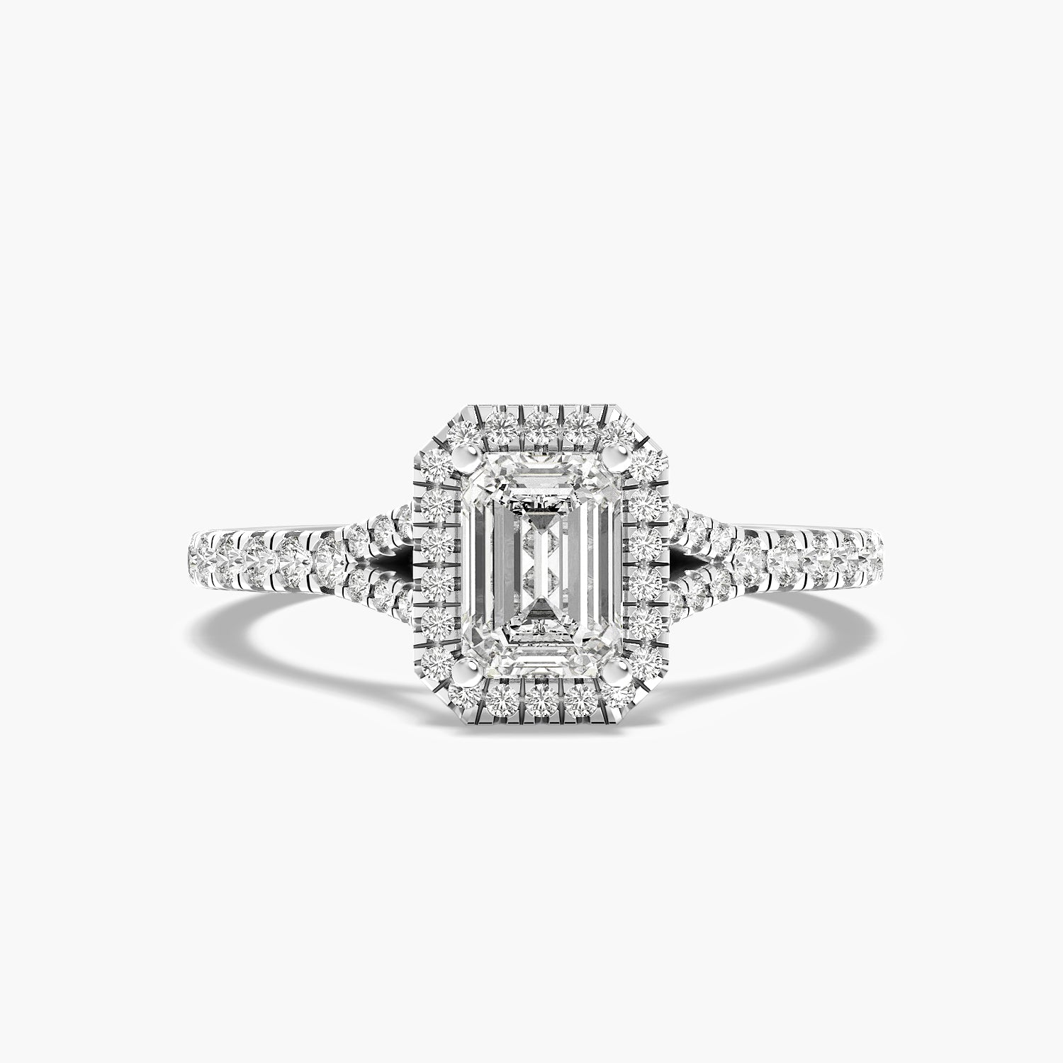 Emerald Halo Ring