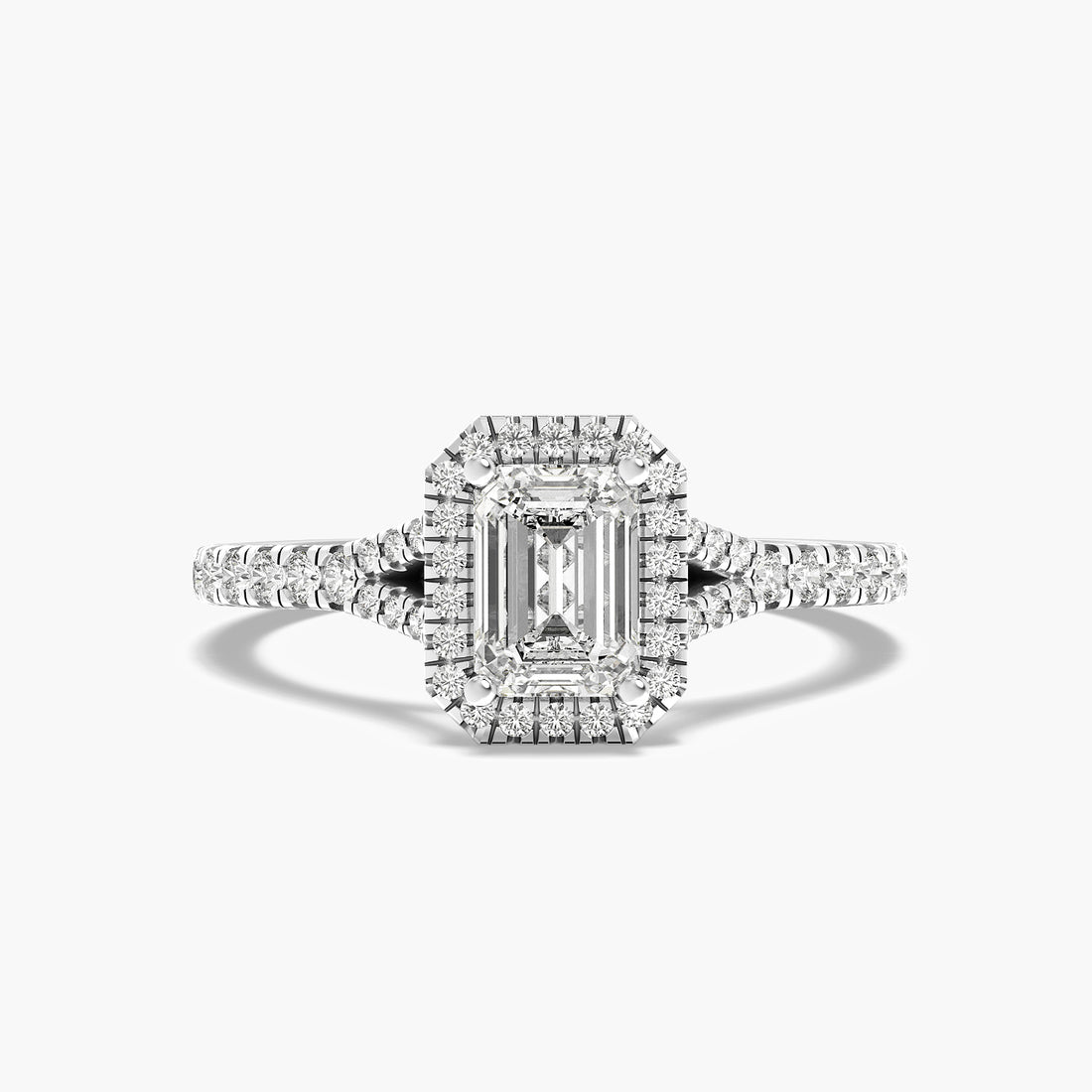 Emerald Halo Ring