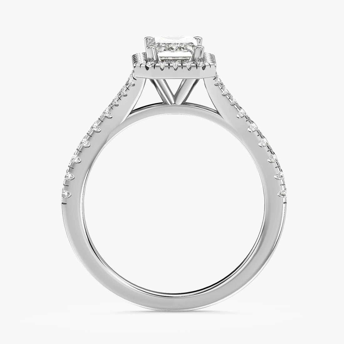 Emerald Halo Ring