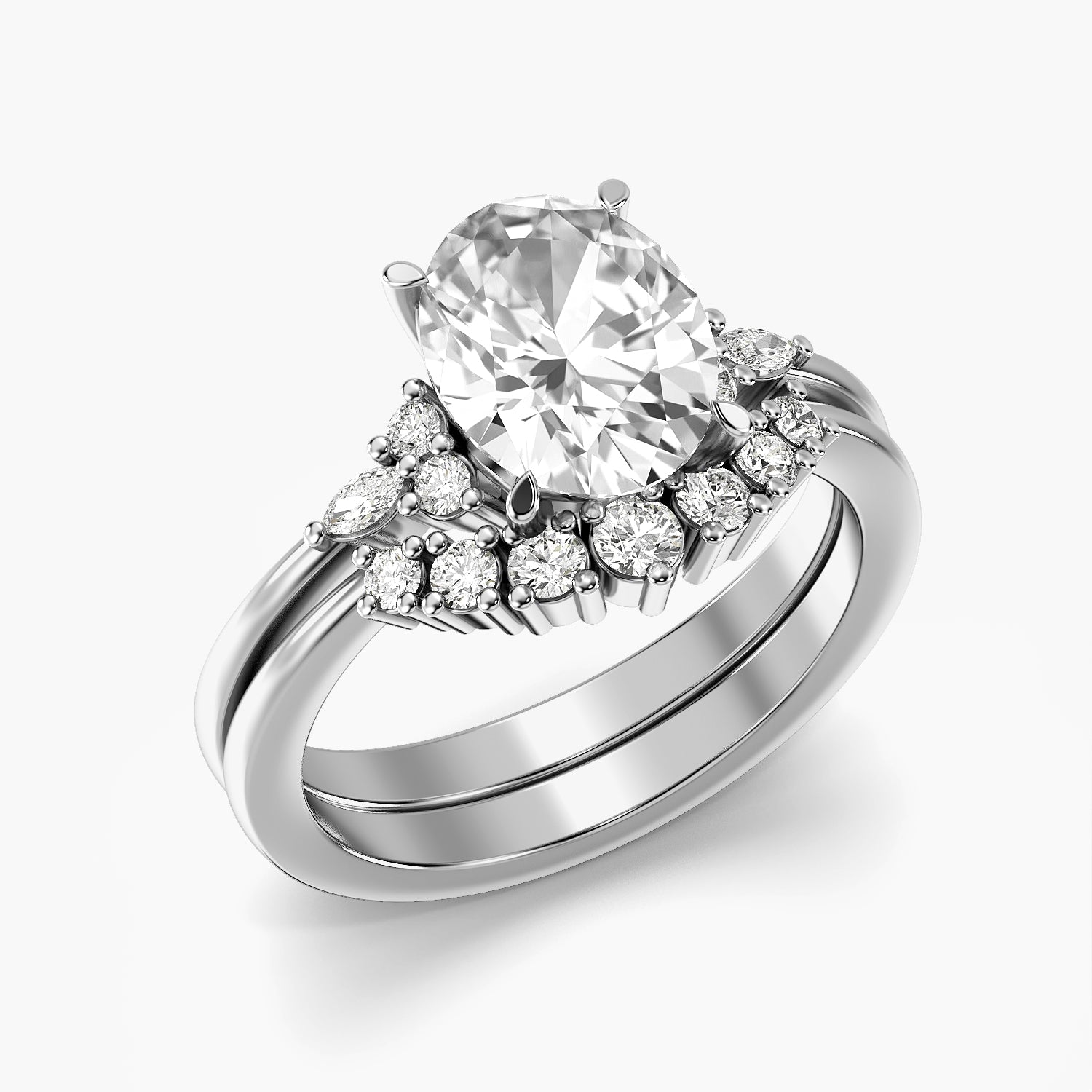 Oval Halo Lab Grown Diamond Ring