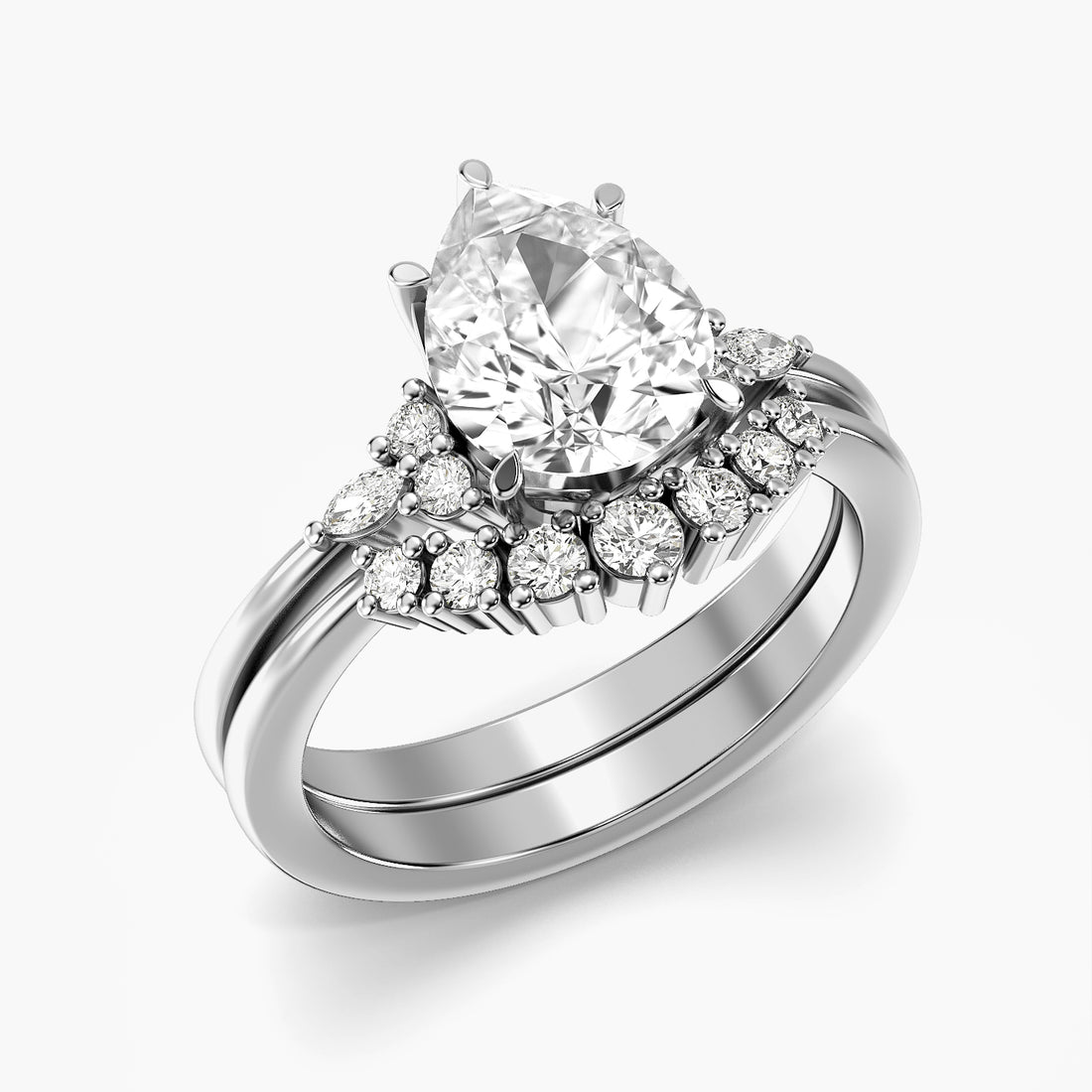 Pear Halo Lab Grown Diamond Ring