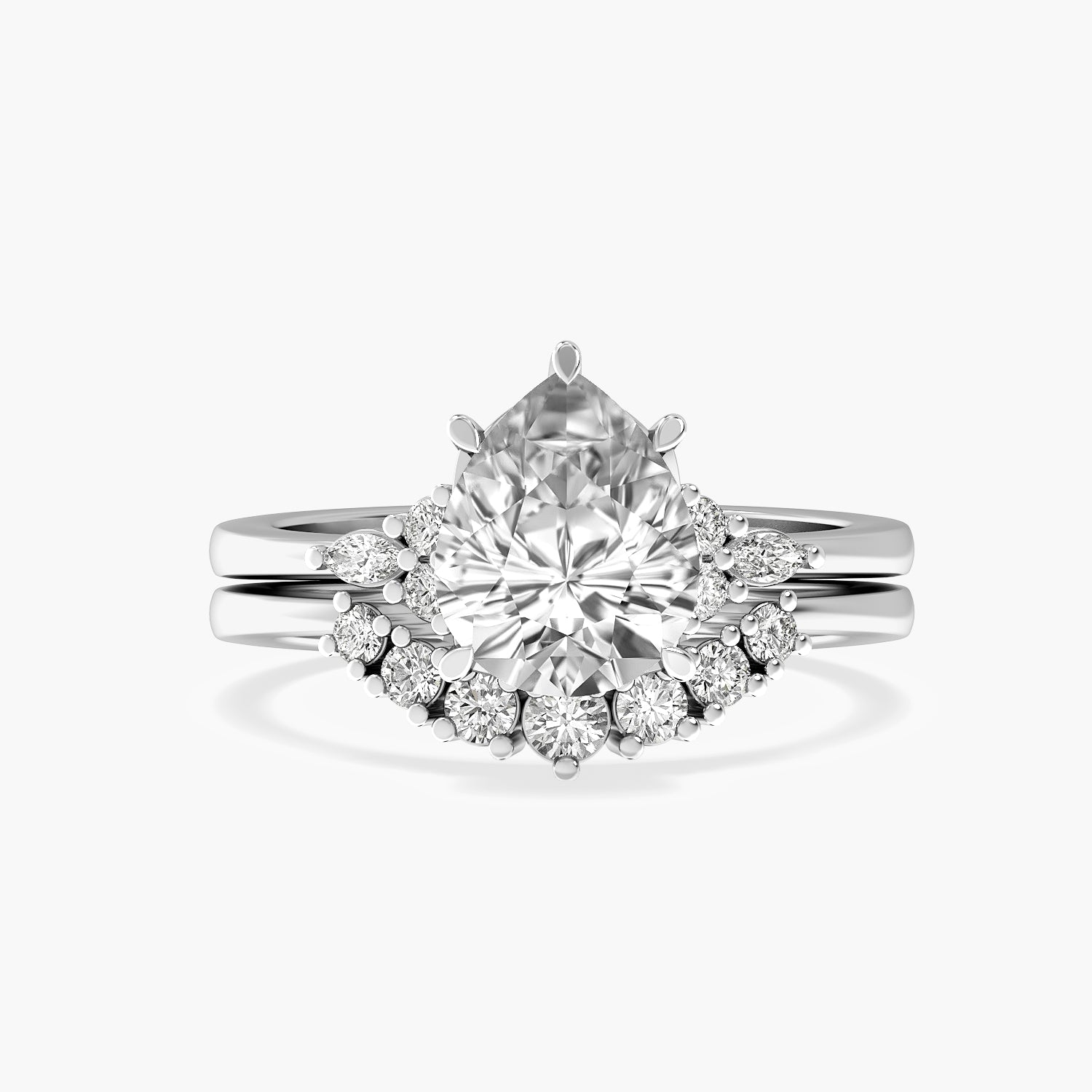 Pear Halo Lab Grown Diamond Ring