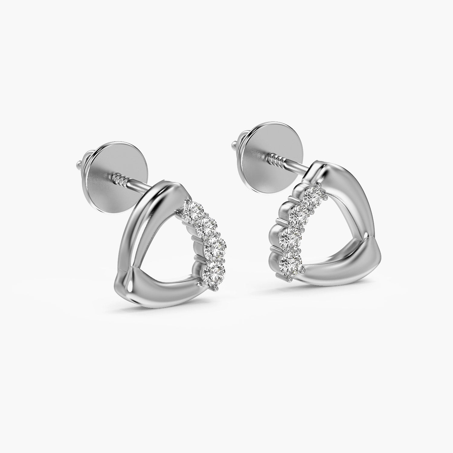 Open Heart Lab-Grown Diamond Earrings