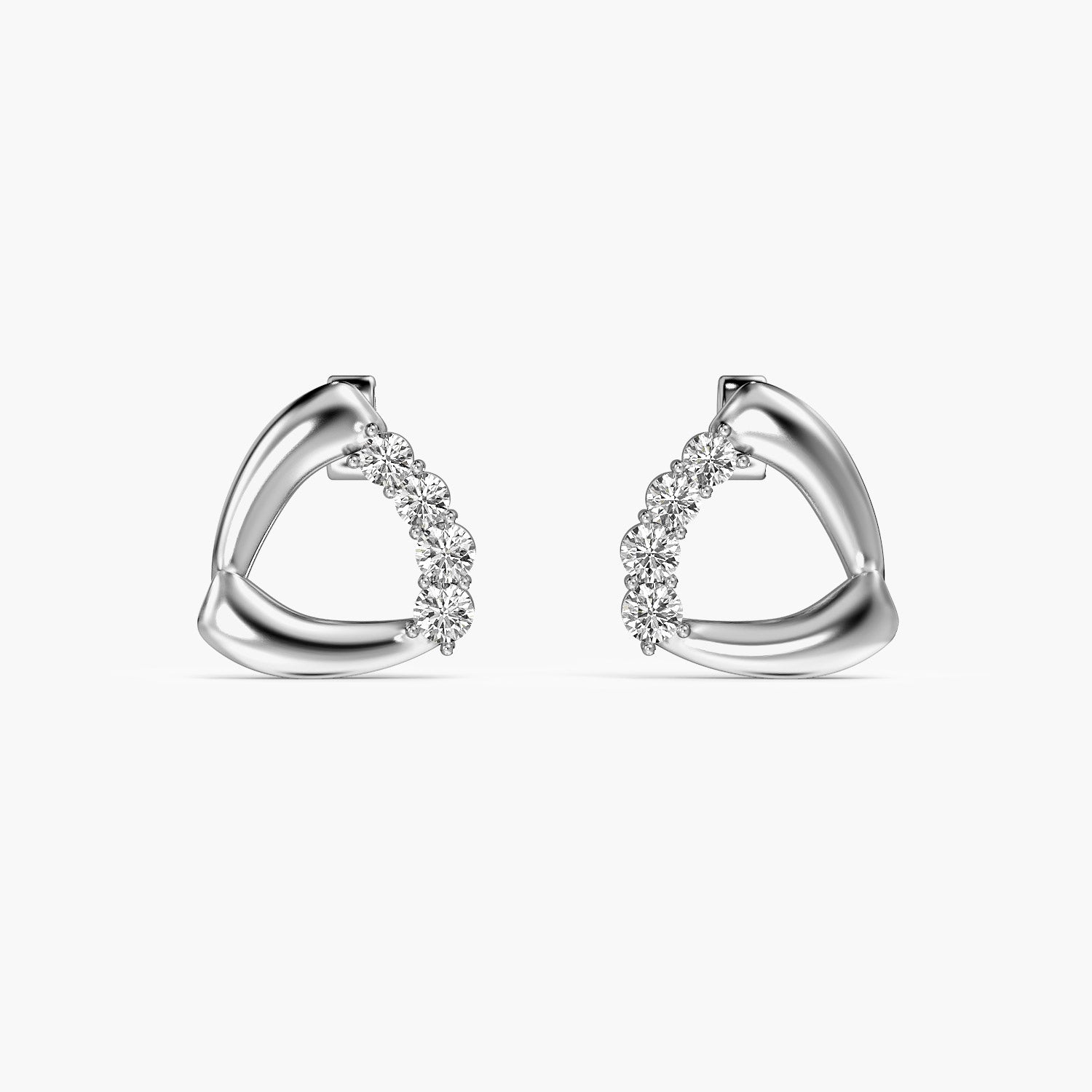 Open Heart Lab-Grown Diamond Earrings