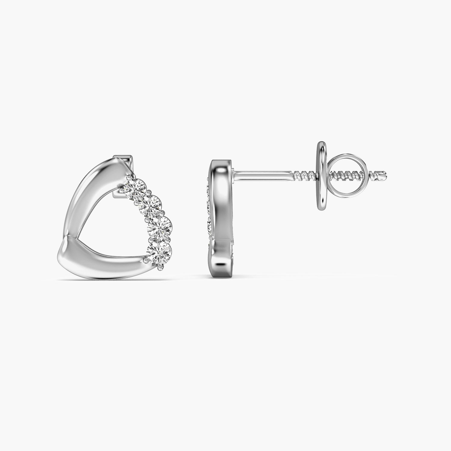 Open Heart Lab-Grown Diamond Earrings