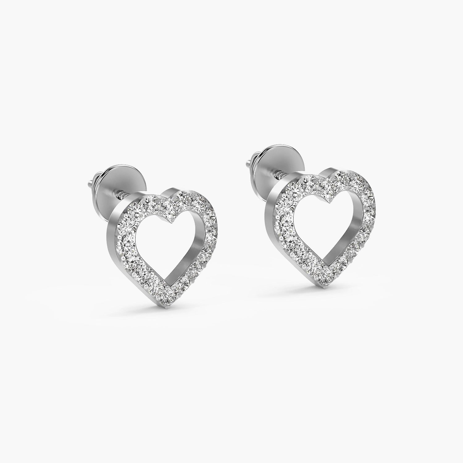 Heart Halo Lab-Grown Diamond Earrings