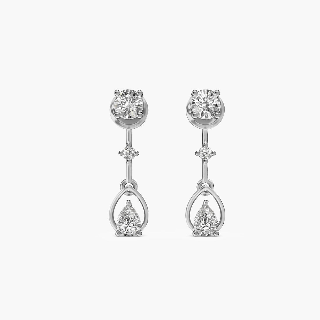 Classic Trine - Front View in White Gold - Diamond Jewellery by Moena