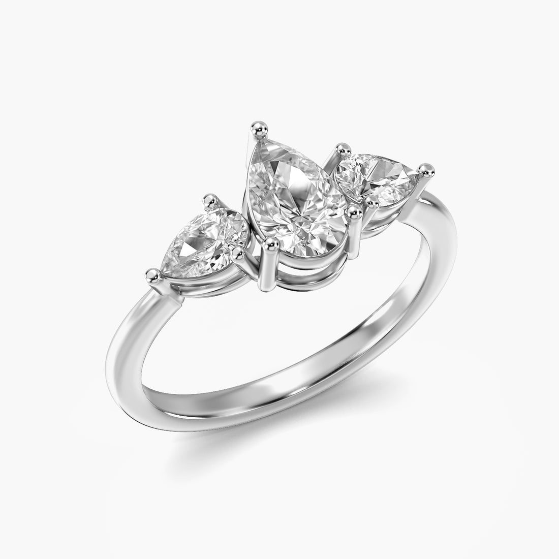 Trinity Pear Diamond Ring