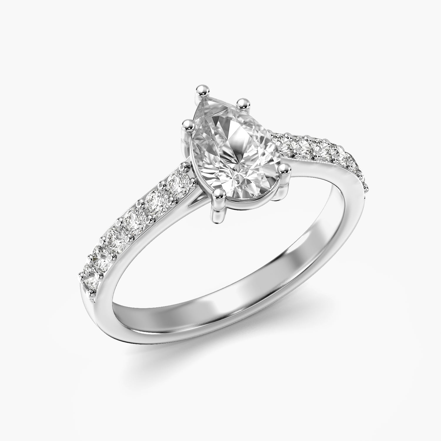 Lumine Pear Halo Ring