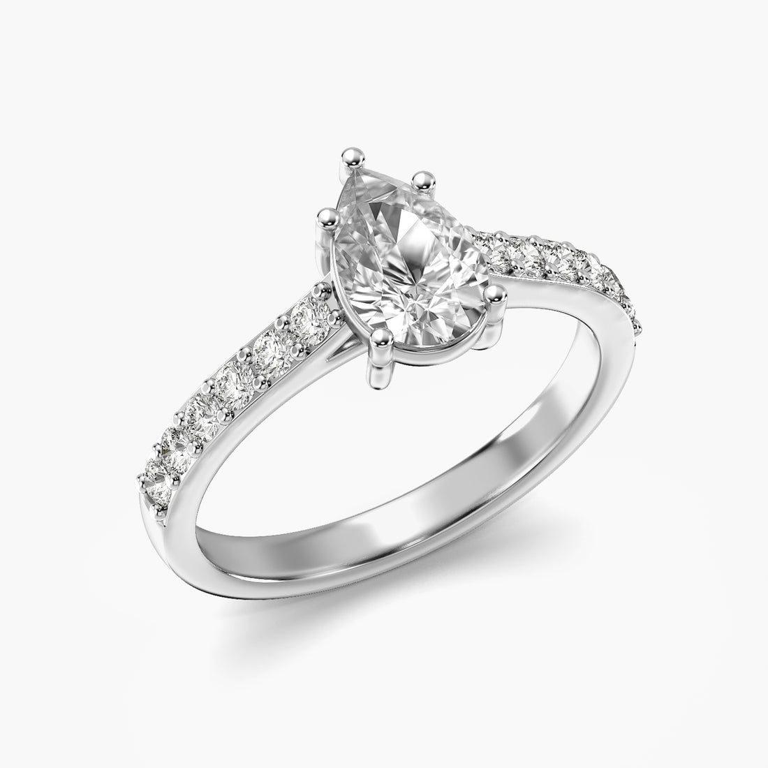 Lumine Pear Halo Ring