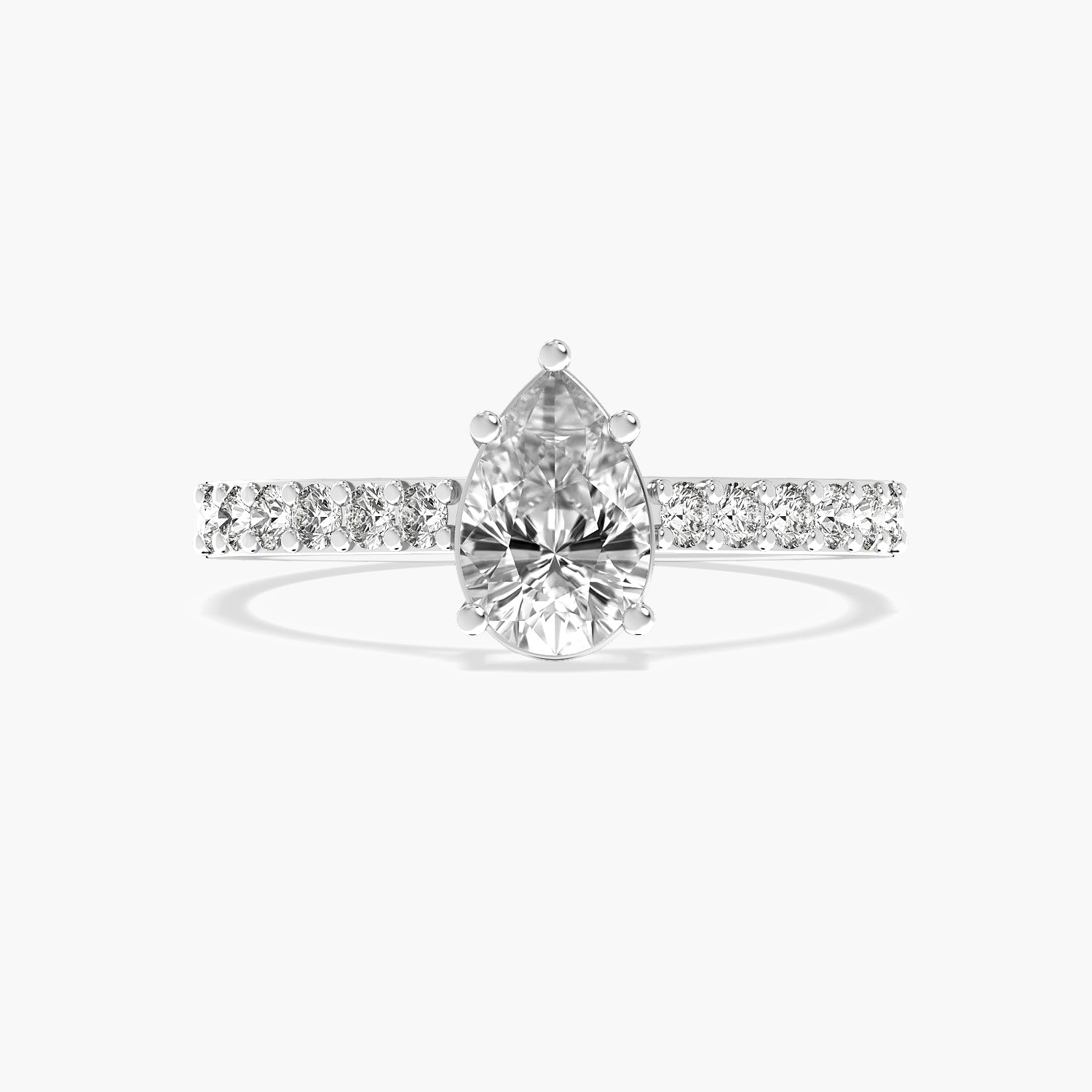 Lumine Pear Halo Ring