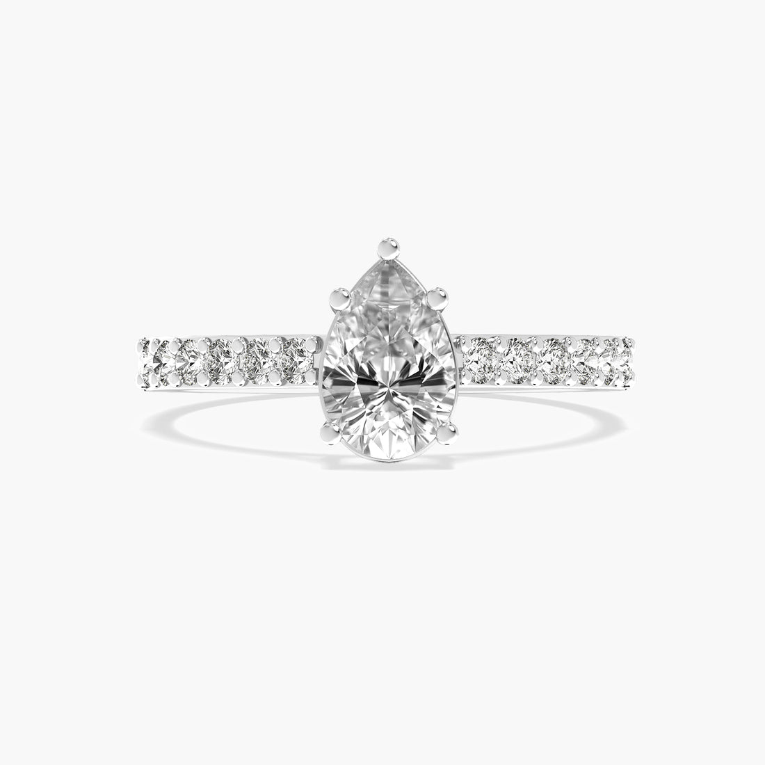 Lumine Pear Halo Ring