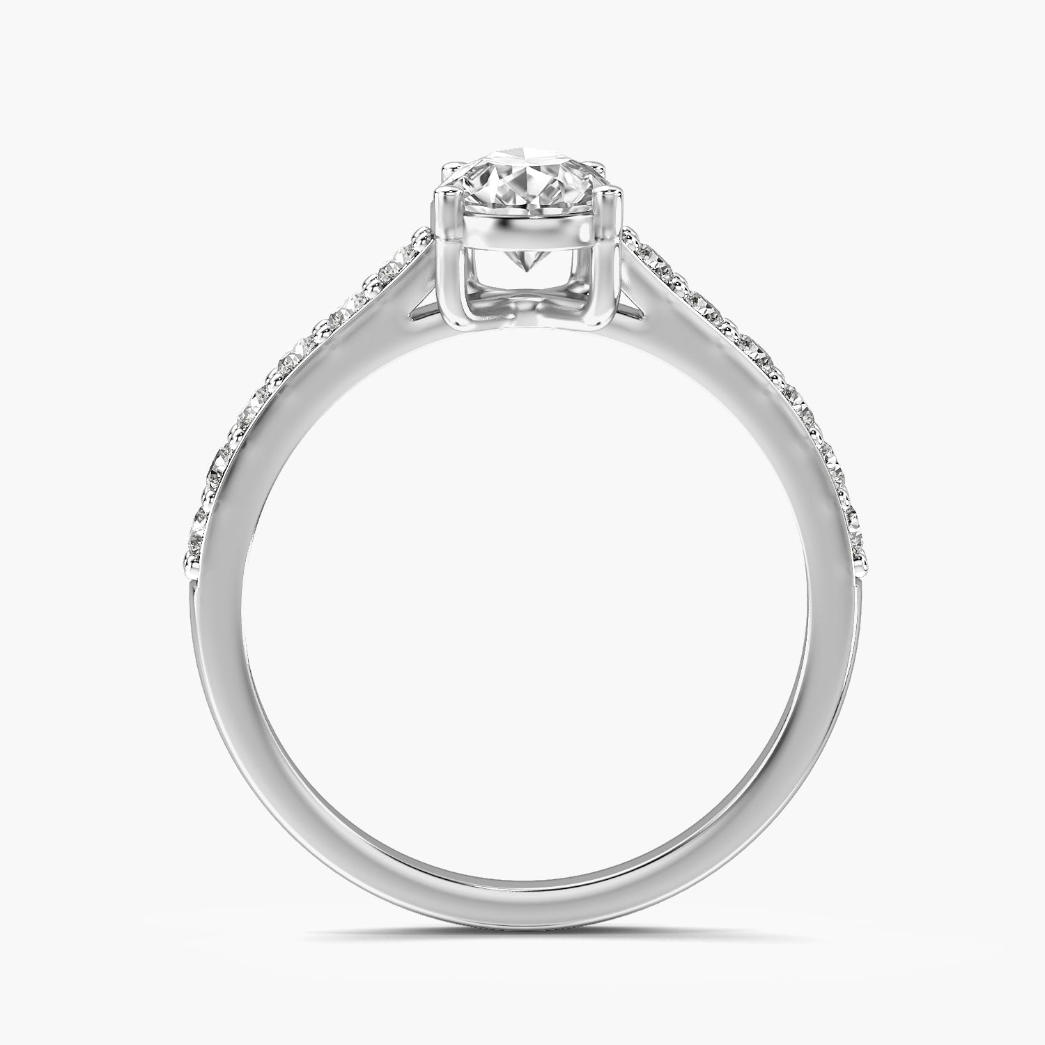 Lumine Pear Halo Ring
