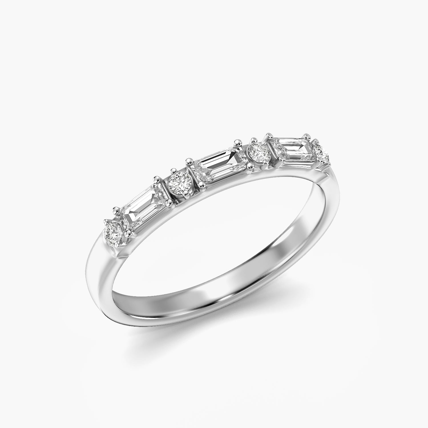 Aurel Emerald Diamond Band