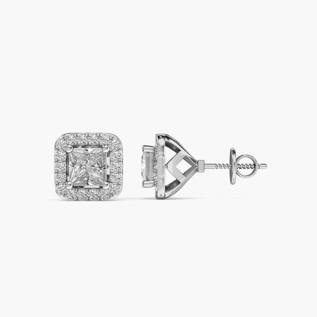 Regal Frame - Side View in White Gold - Diamond Jewellery by Moena