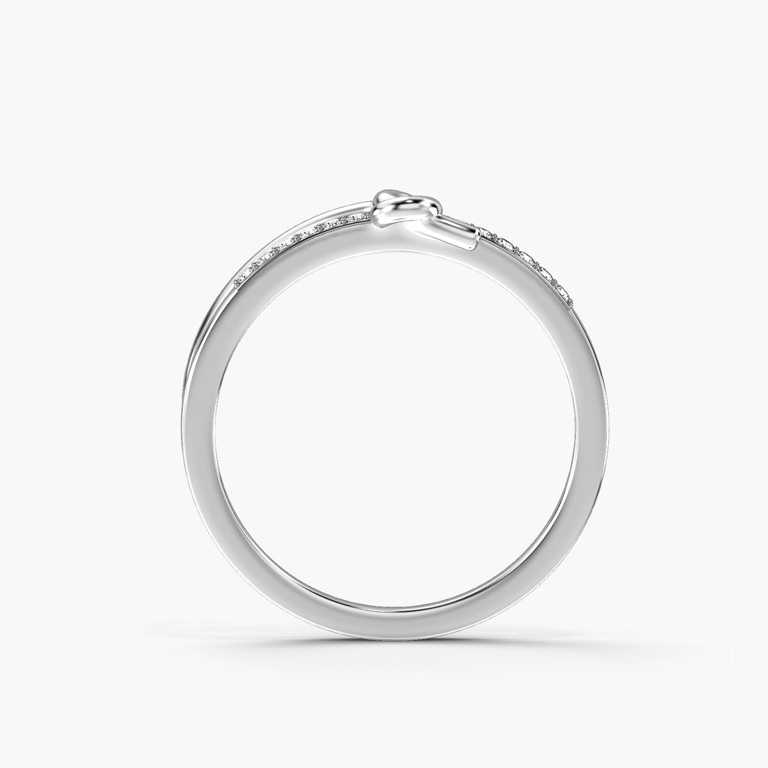 Knot of Joy - Front View in White Gold - Diamond Ring by Moena