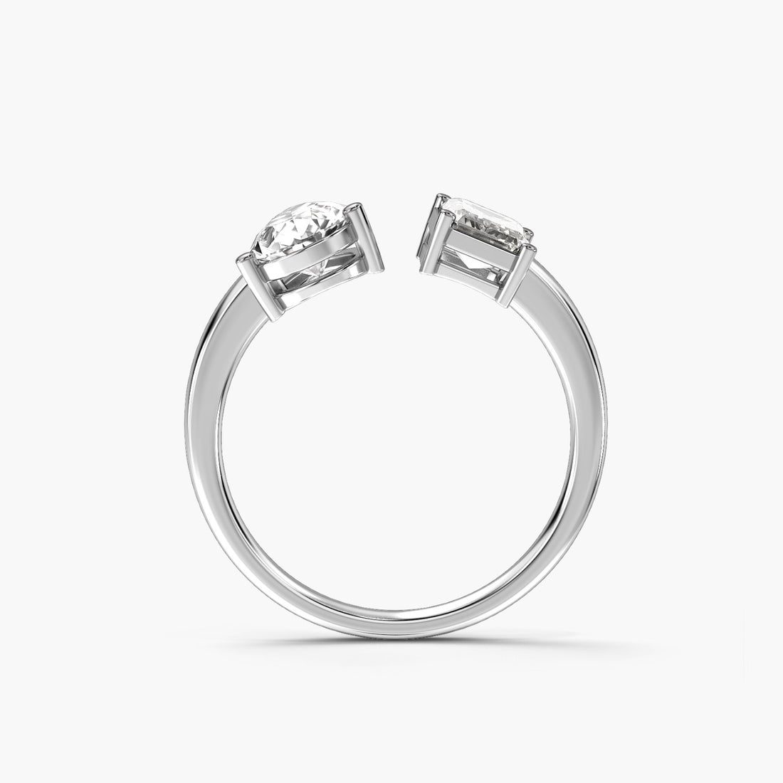Sunlit Love - Front View in White Gold - Diamond Ring by Moena