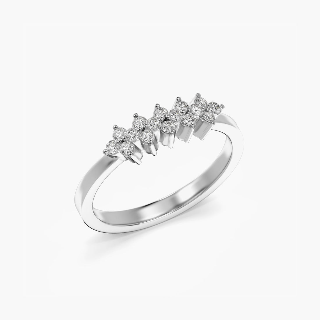Radiant Lab Diamond Ring - 3D View in White Gold - Radiant Diamond Ring by Moena