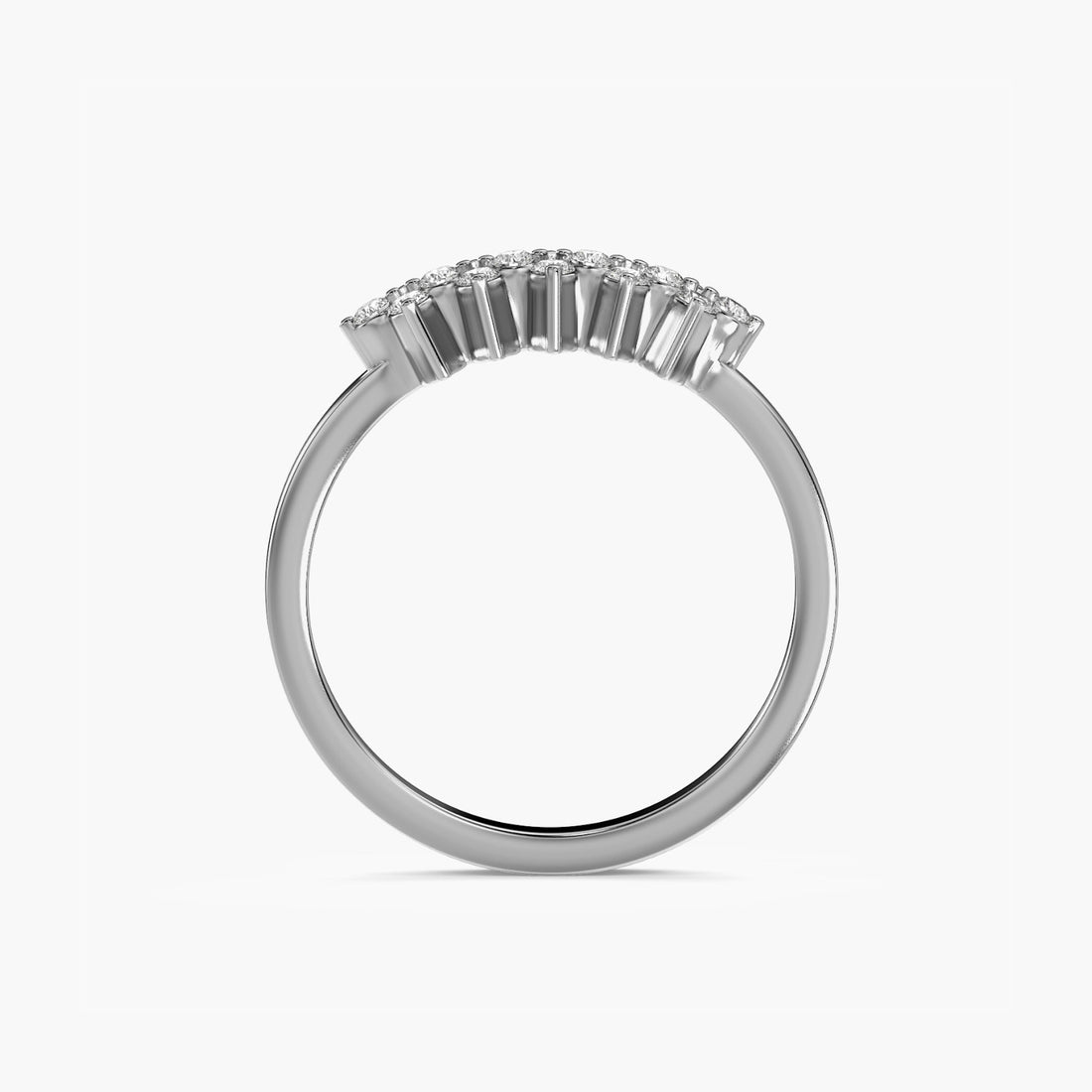 Radiant Lab Diamond Ring - Front View in White Gold - Radiant Diamond Ring by Moena