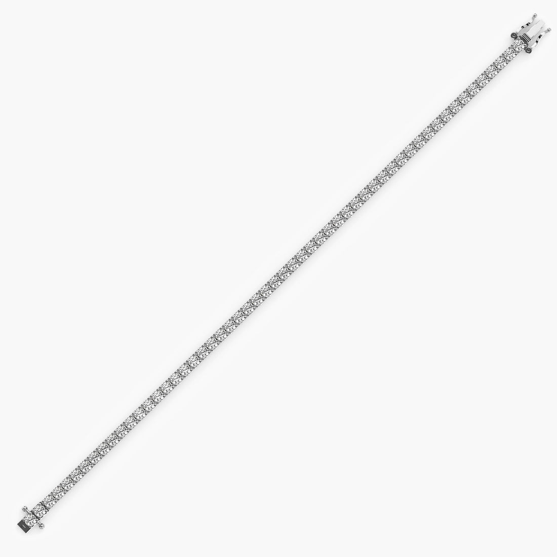 Elegant Gold Tennis Bracelet - Side View in White Gold - Diamond Bracelet by Moena