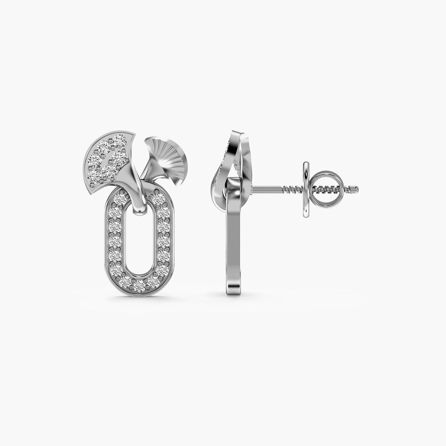 Fan Link Drop Earrings - Moena