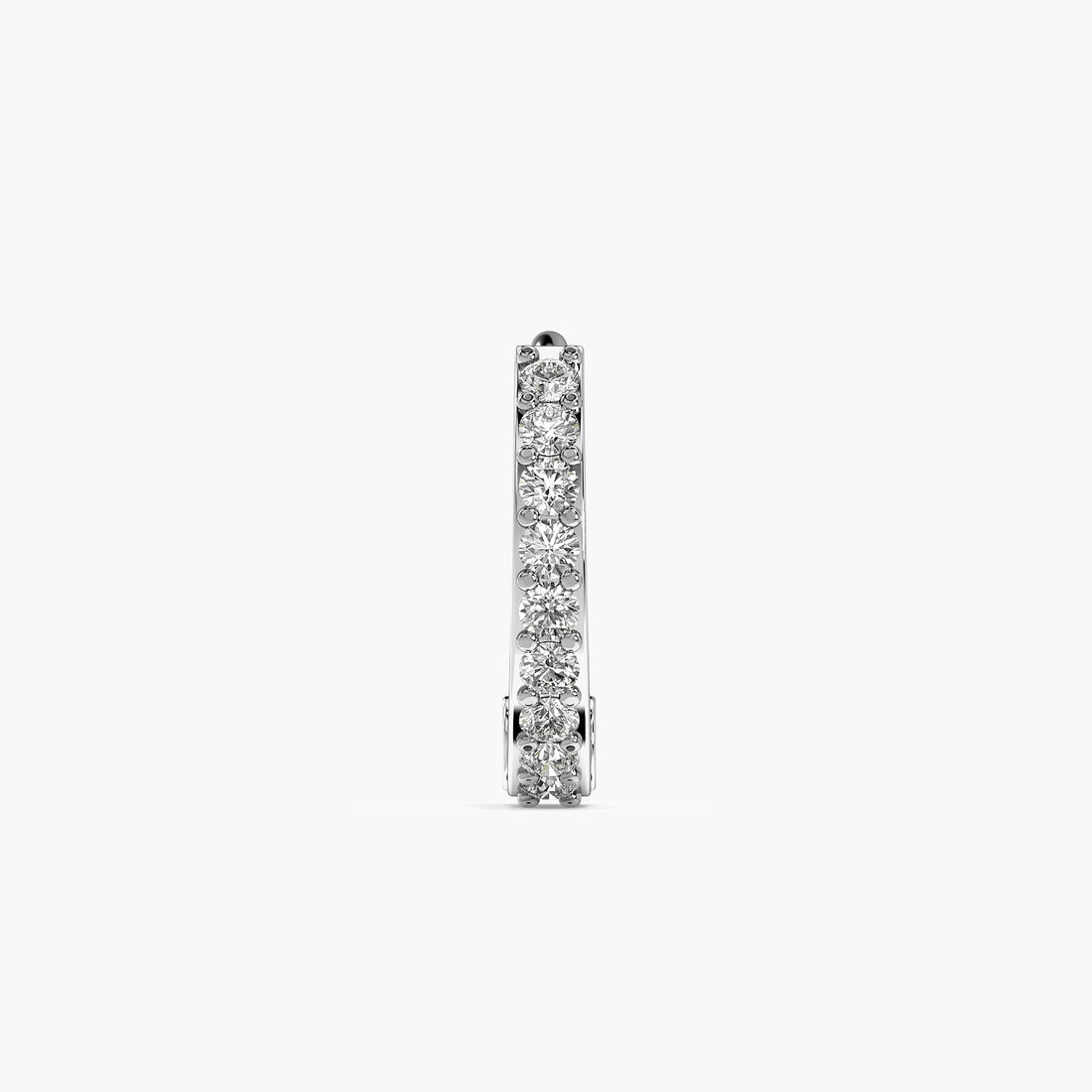 Elegant Line Lab-Grown Diamond Nosepin - Front View in White Gold - Diamond Nosepin by Moena