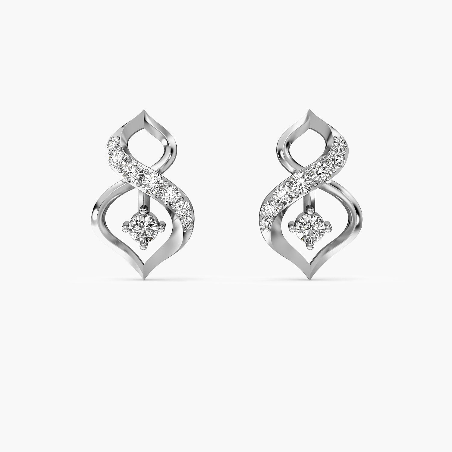 Infinity Swirl Diamond Earrings