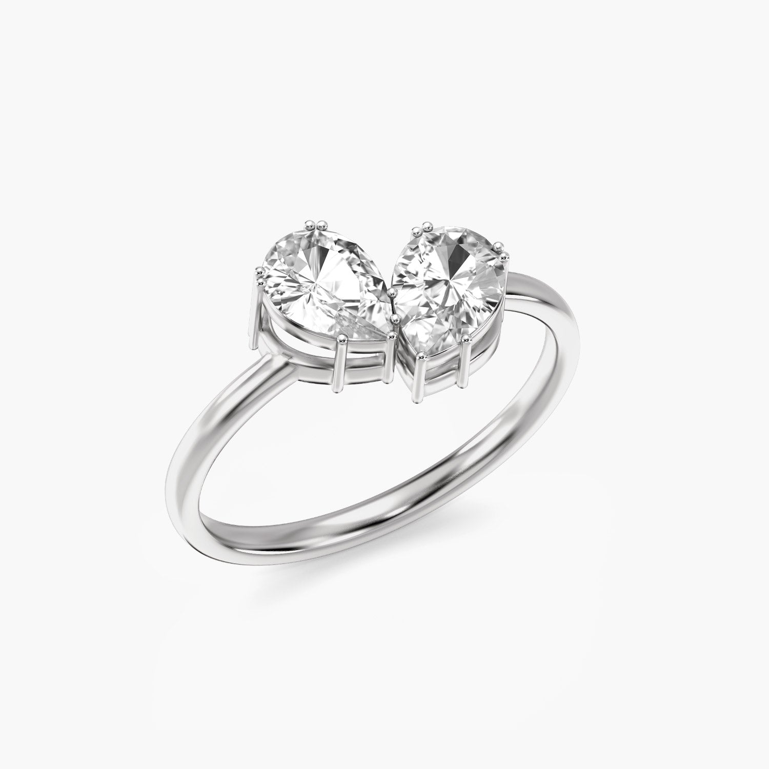 Toi et Moi Pear Diamond Ring