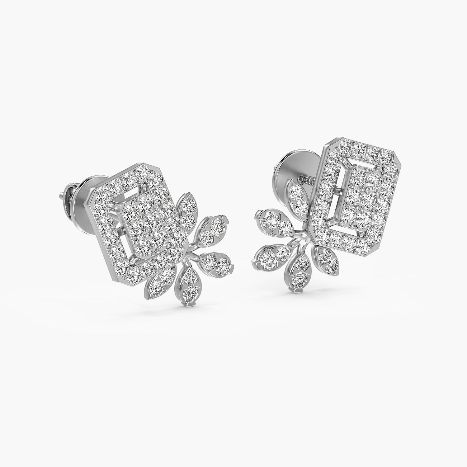 Floral Radiance Diamond Earrings