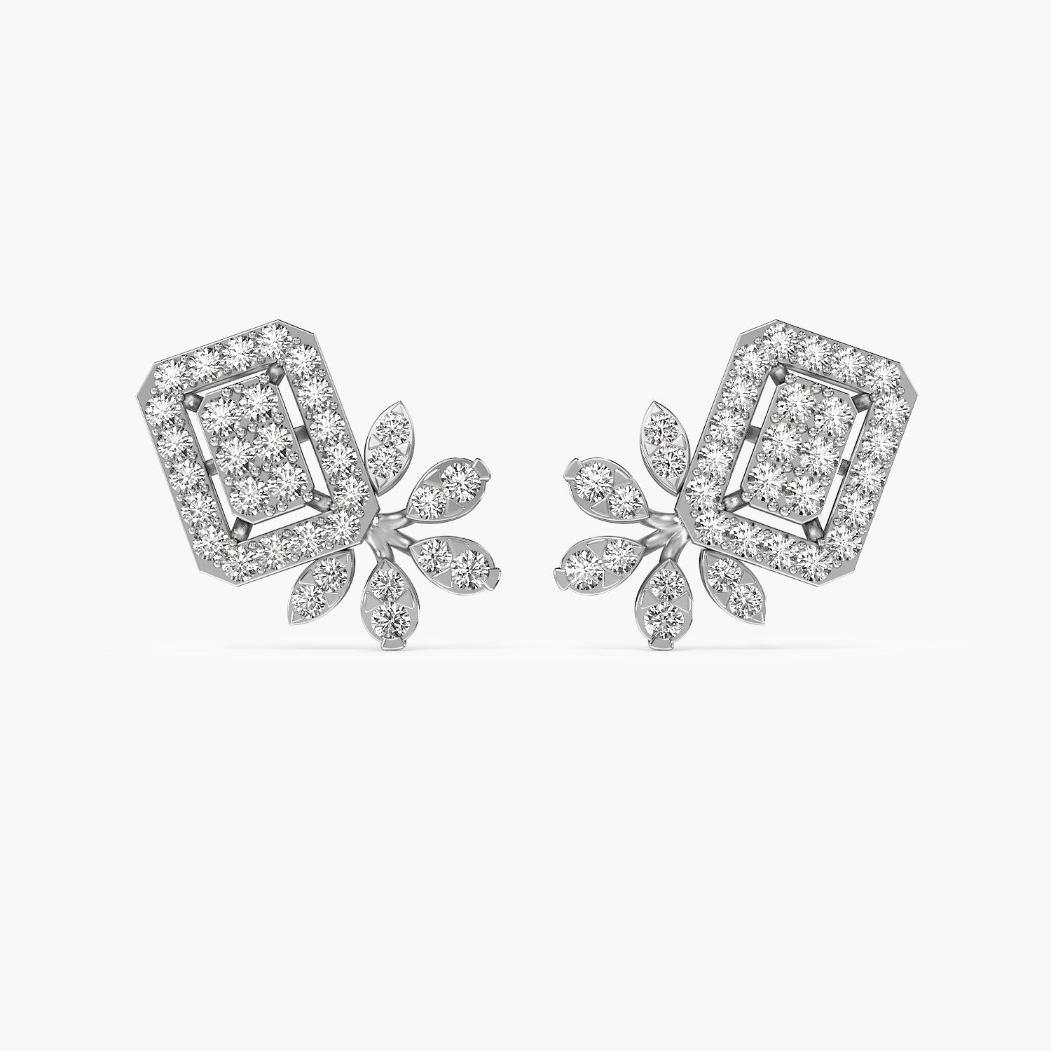 Floral Radiance Diamond Earrings