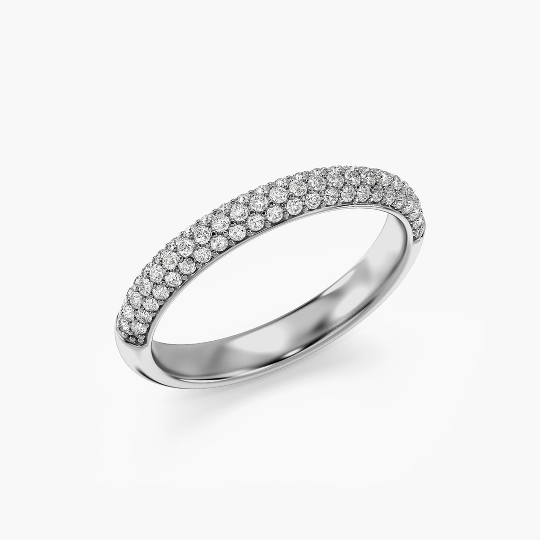 Eternity Pavé Band - 3D View in White Gold - Diamond Ring by Moena