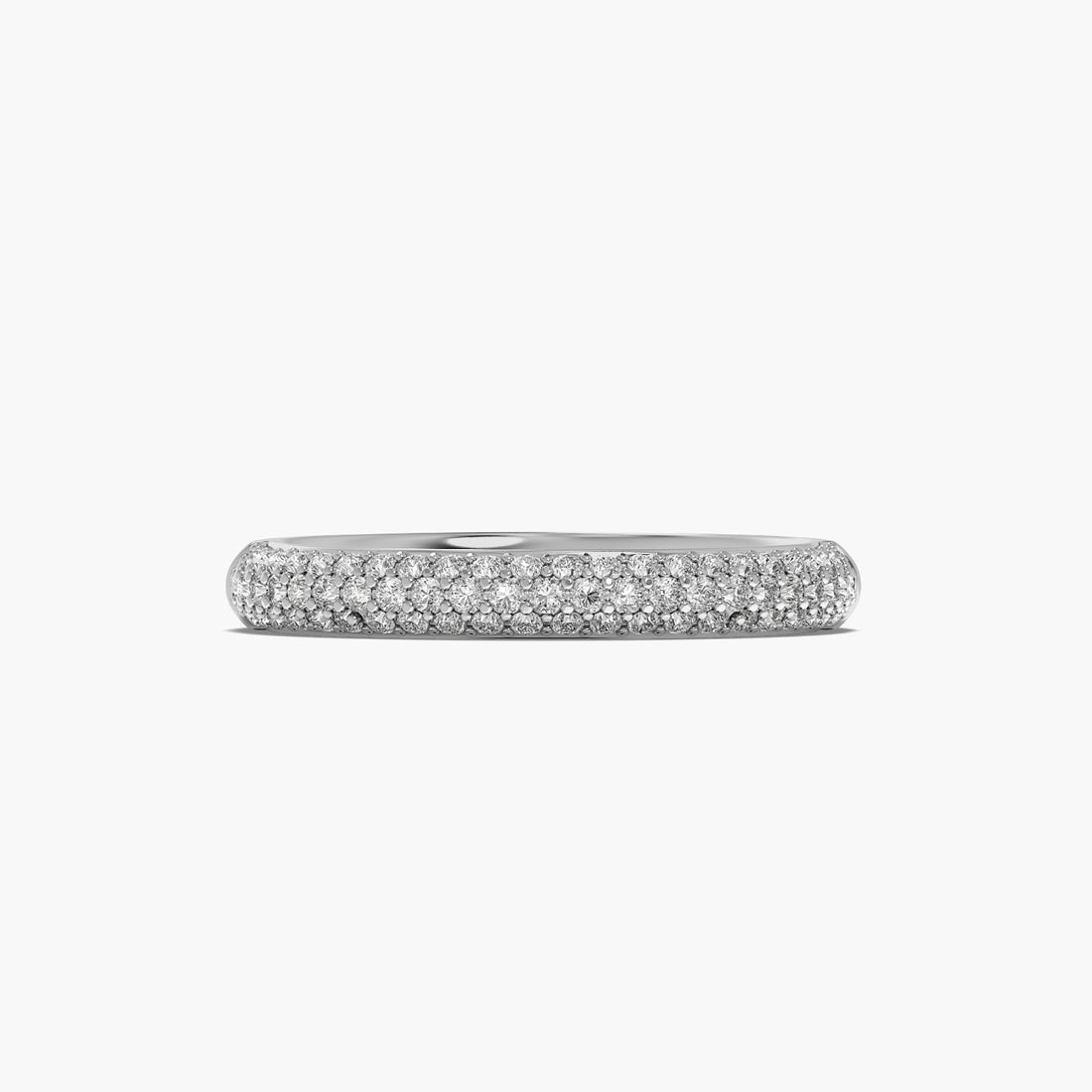 Eternity Pavé Band - Top View in White Gold - Diamond Ring by Moena