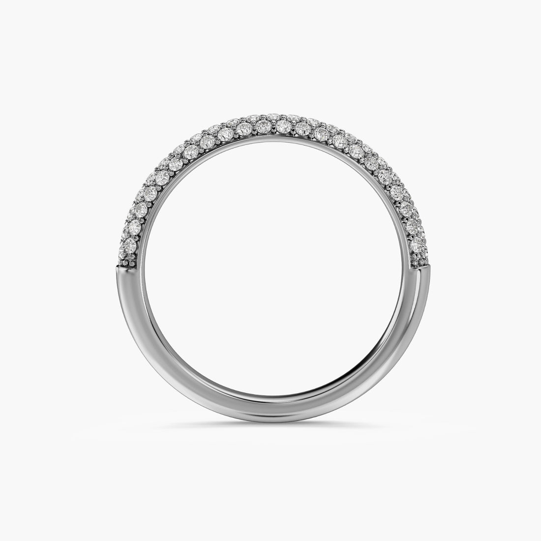 Eternity Pavé Band - Front View in White Gold - Diamond Ring by Moena